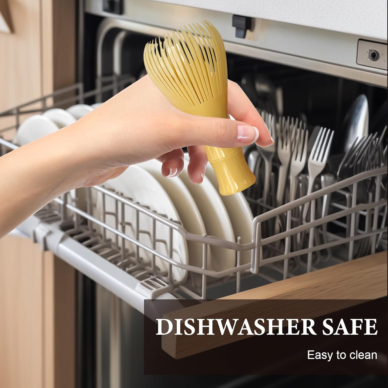 FYL 4Pcs Matcha Whisk Set, Dishwasher Safe Upgraded Resin Plastic Matcha Powder Japanese Tea Stirrer Kit with Matcha Bowl image number 2