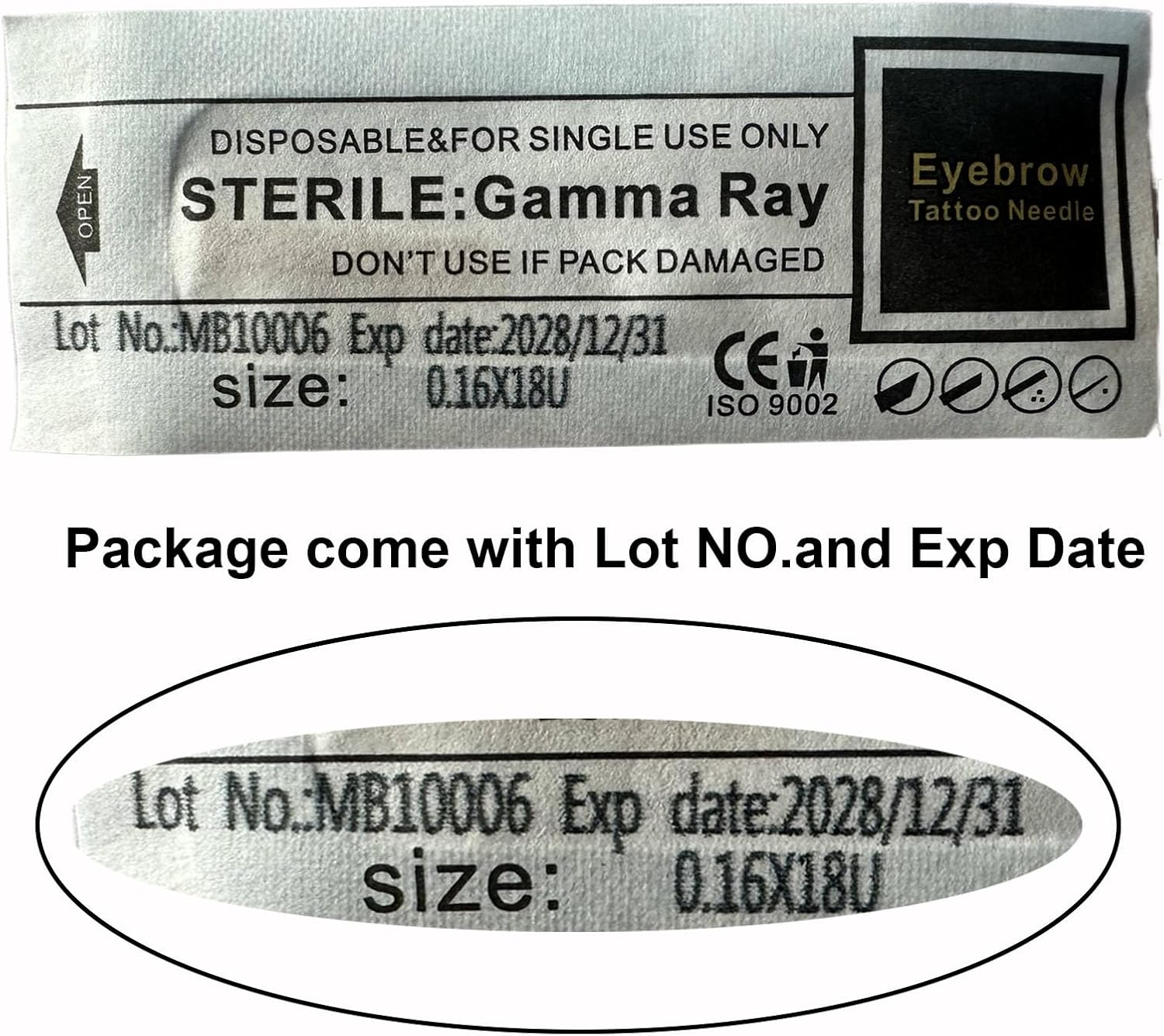 30Pcs Black Microblading Blades U18 Nano 0.16Mm Microblading Nano Agujas 18U Microblades (18U-0.16Mm) image number 2