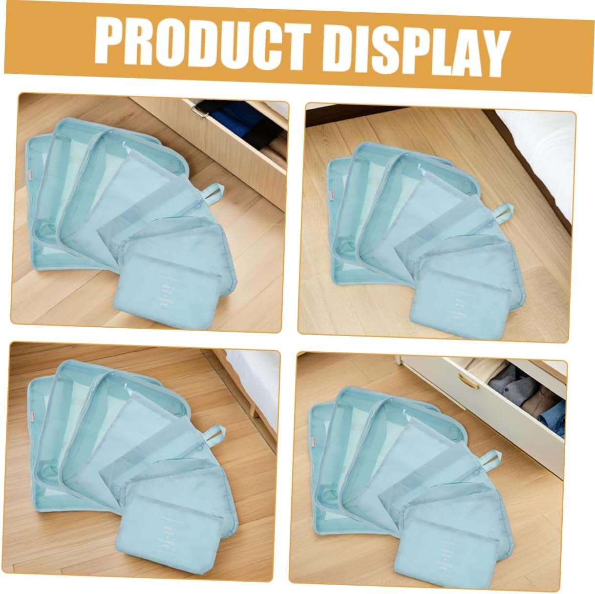 Veemoon 14Pcs Travel Storage Bag Lightweight Packing Cubes for Clothes Shoes Compression Bags Organizer Set Suitcase