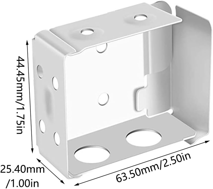 Sagasave 2 Pcs Venetian Blind Brackets - 2 Inch Venetian Blinds Fittings Box, Window Profile Box, Headrail Mounting Bracket for Office Home Curtains, White image number 4