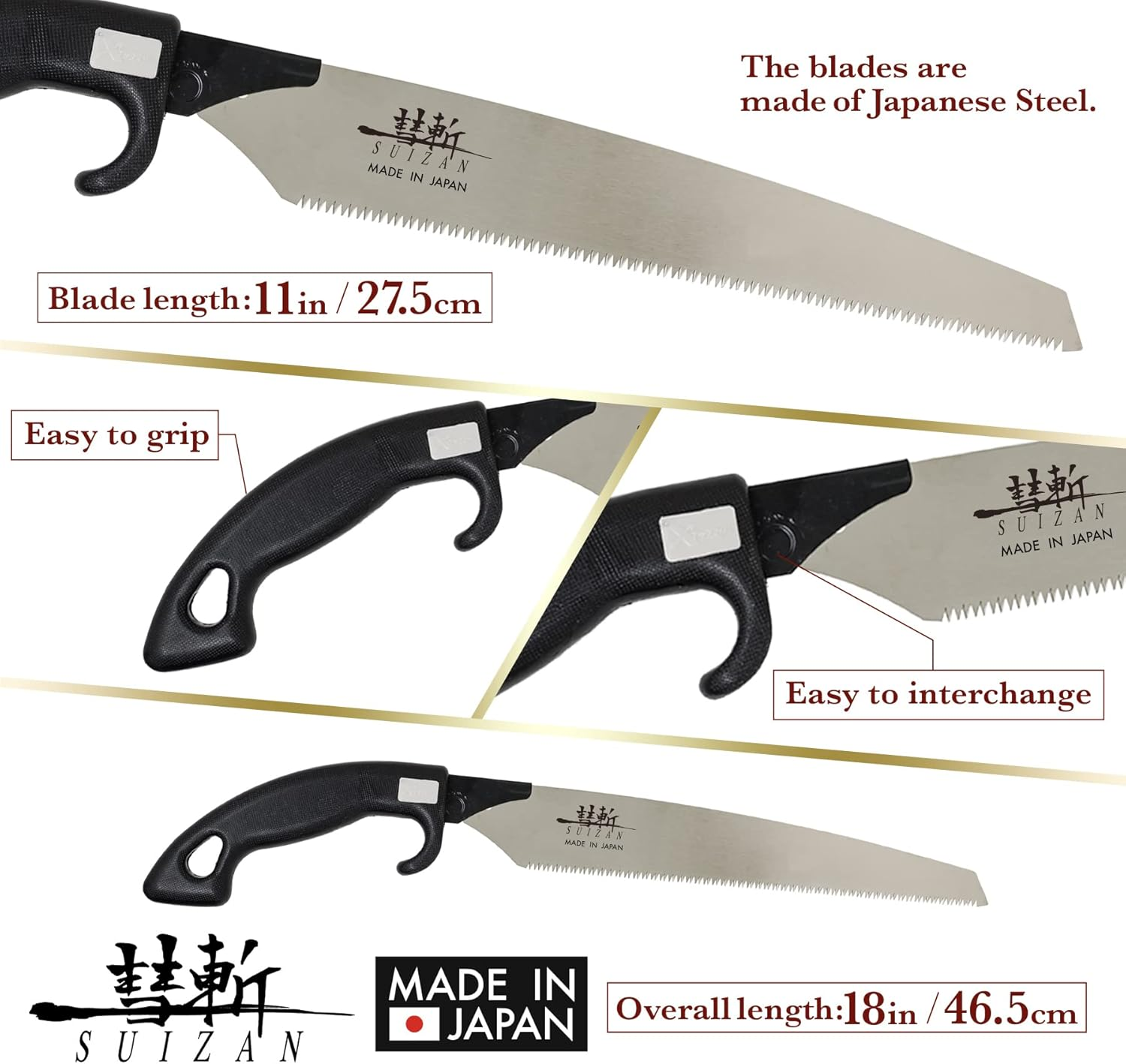 SUIZAN Timber Framing Saw 275Mm - Professional Japanese Pullsaw Handsaw Woodworking Tools image number 1