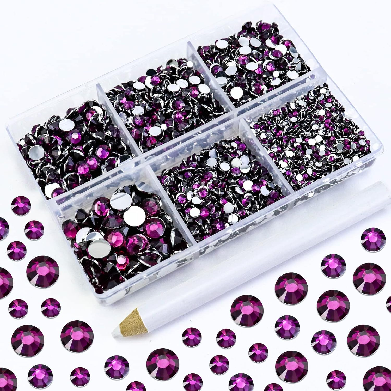 Briskbloom 25000PCS Jet Black Jelly Rhinestones, 2Mm 3Mm 4Mm 5Mm 6Mm Resin Flatback Rhinestones for Crafts Tumblers Shoes Celebration Makeup, Graduation Cap Bling Gems with B7000 Glue, Solid Black