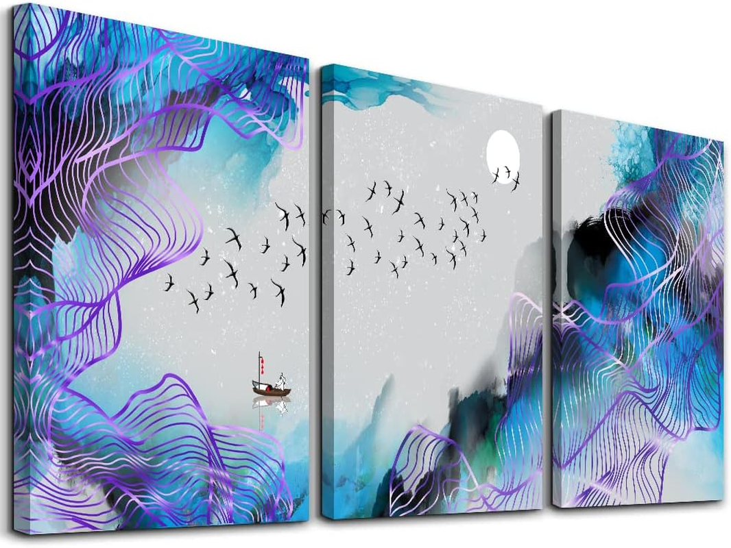 Canvas Wall Art for Living Room Family Wall Decorations for Kitchen Modern Bathroom Wall Decor Black Paintings Abstract Leaves Pictures Artwork Inspirational Canvas Art Bedroom Home Decor 3 Pieces