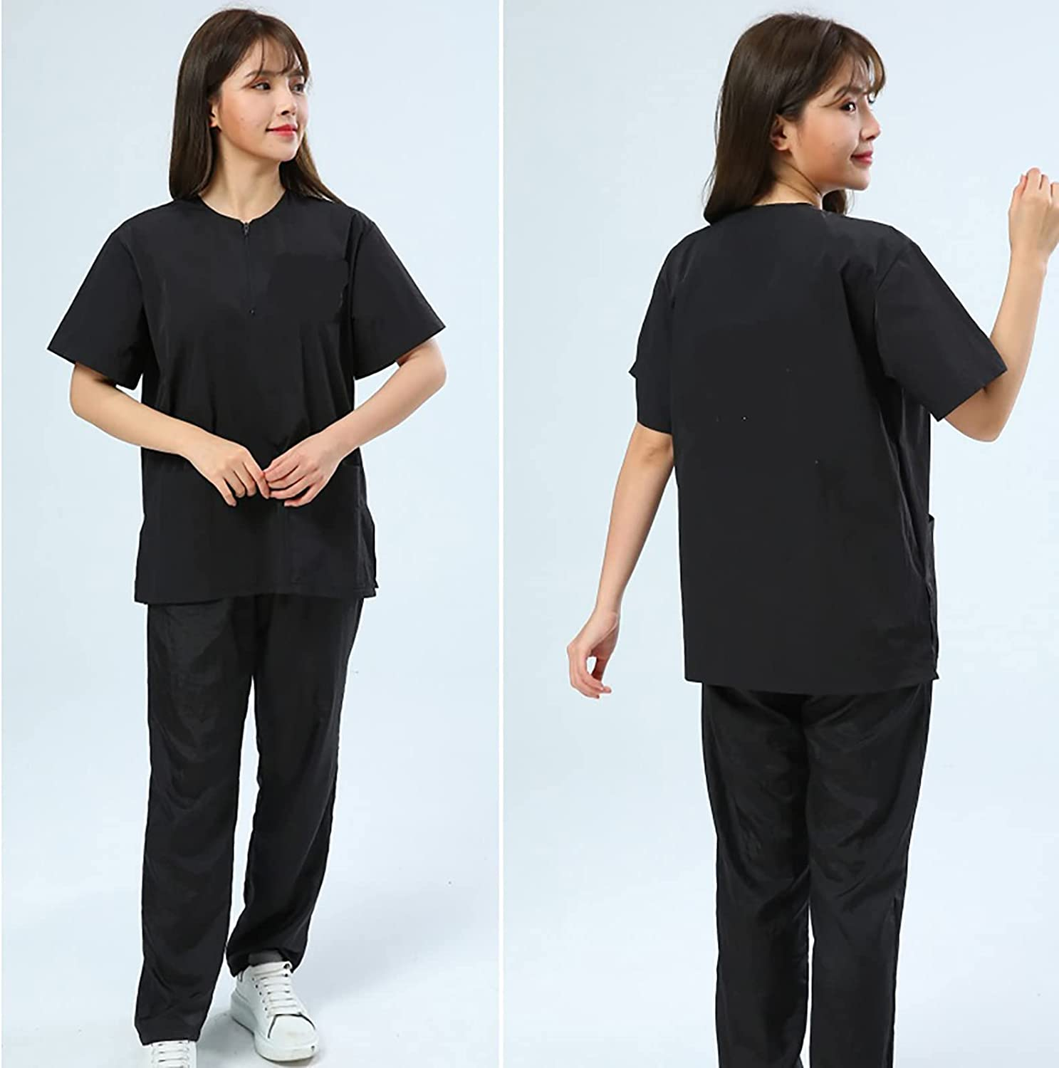 Gliitatu Dog Grooming Smock Barber Jackets for Women Men Professional Pet Groomer Smock Cosmetologist Barber Smock (X-Large) image number 6