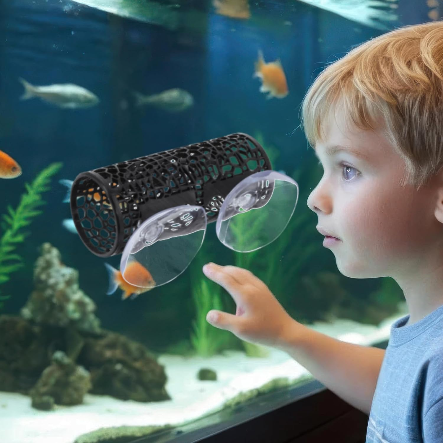 Betta Fish Toys, Black Betta Fish Hammock and Betta Tunnel, Safe Aquarium Decor for Small Fish & Shrimp, Betta Tank Accessories with Suction Cups, Perfect Hideout and Play Area for Betta Fish