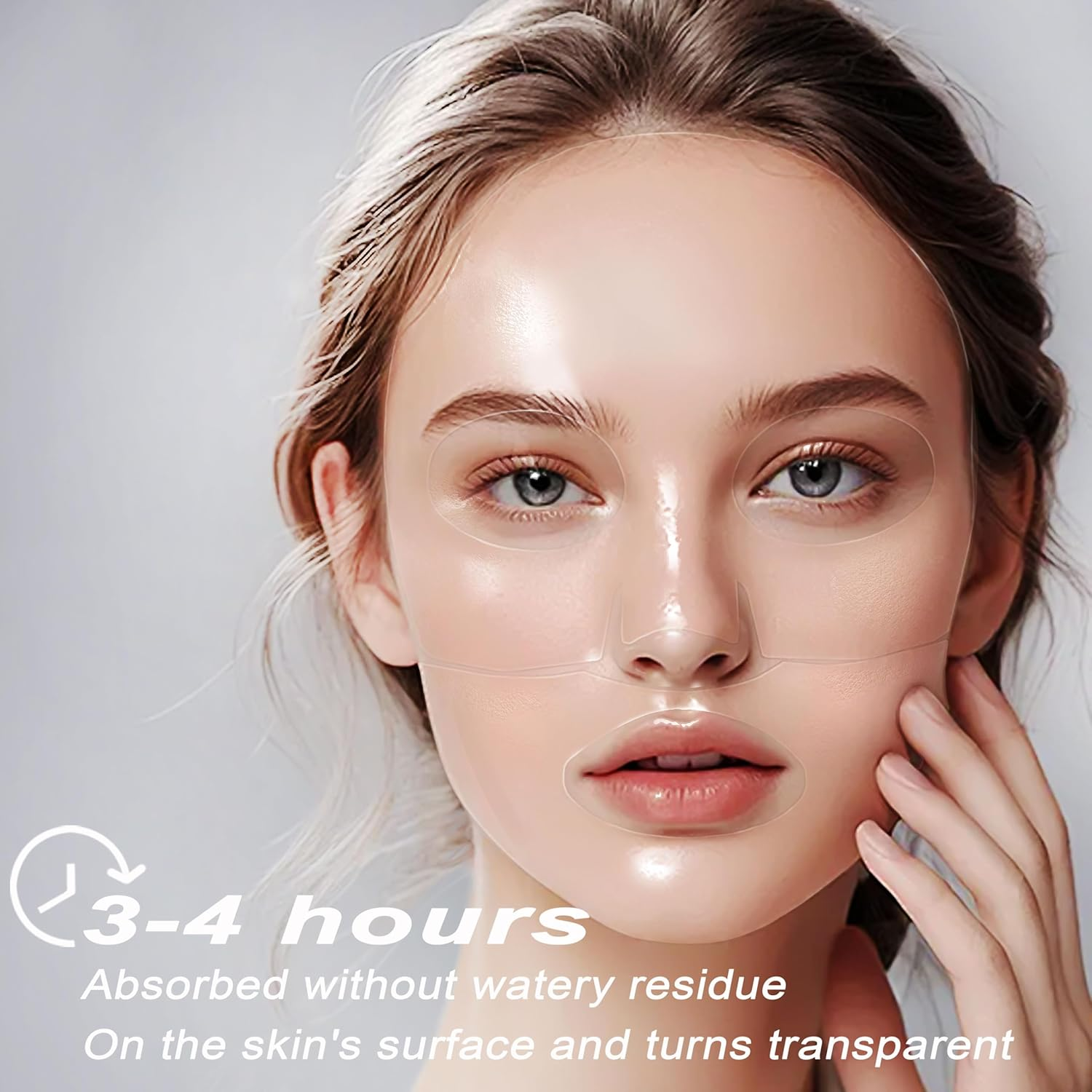 Bukamkom Collagen Face Mask (8 Pcs), Hydrogel Overnight Face Mask for Hydration & Soothing, Hydrogel Collagen Facial Mask, Facial Masks Skincare image number 4