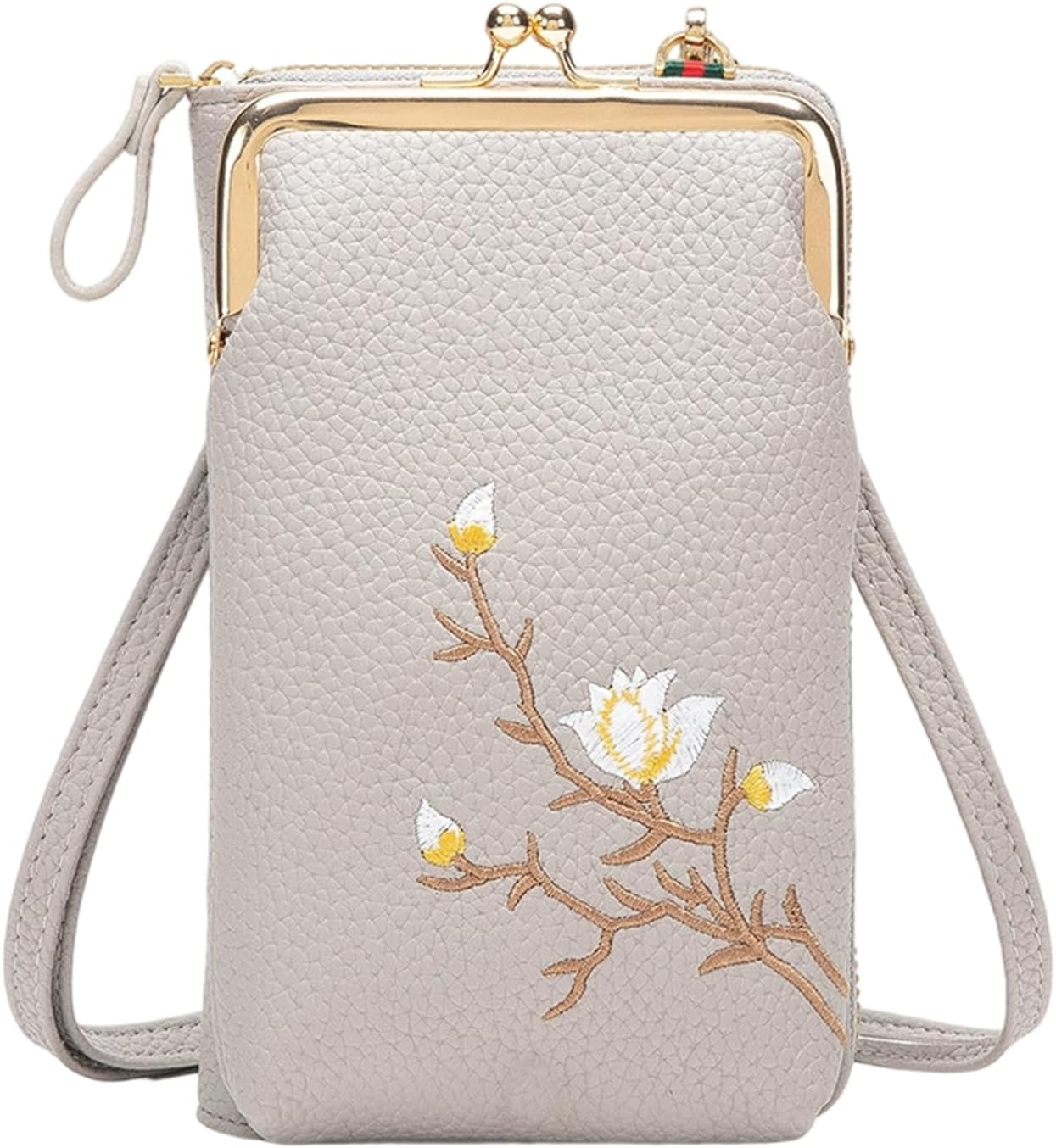 Sling Bag for Women - PU Leather Wallet Bag,Small Wallet with Shoulder Strap for Gym Summer Teen Girls Hiking Passport Running