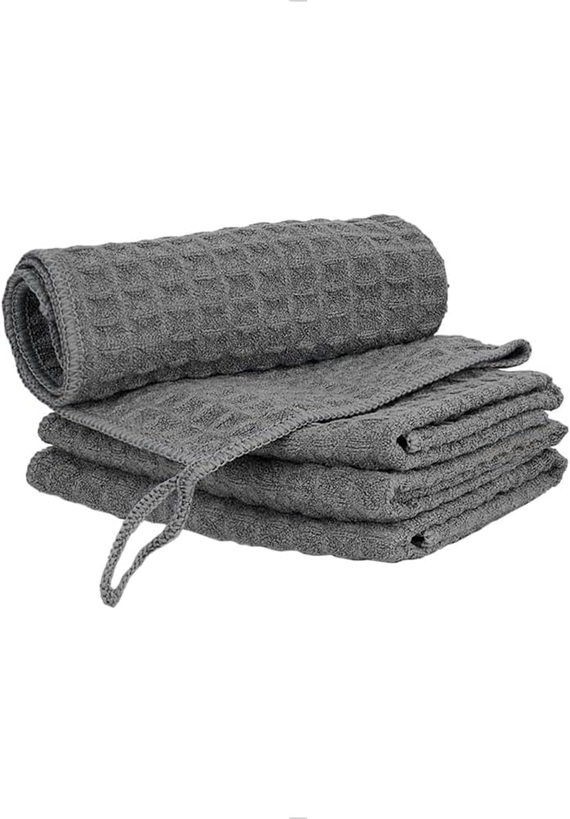 Watchget Barista Microfiber Cloths - 4 Pack (12"X12") Professional Cleaning Towels for Espresso Machines, Steam Wands & Countertops Essential Coffee Bar Accessories