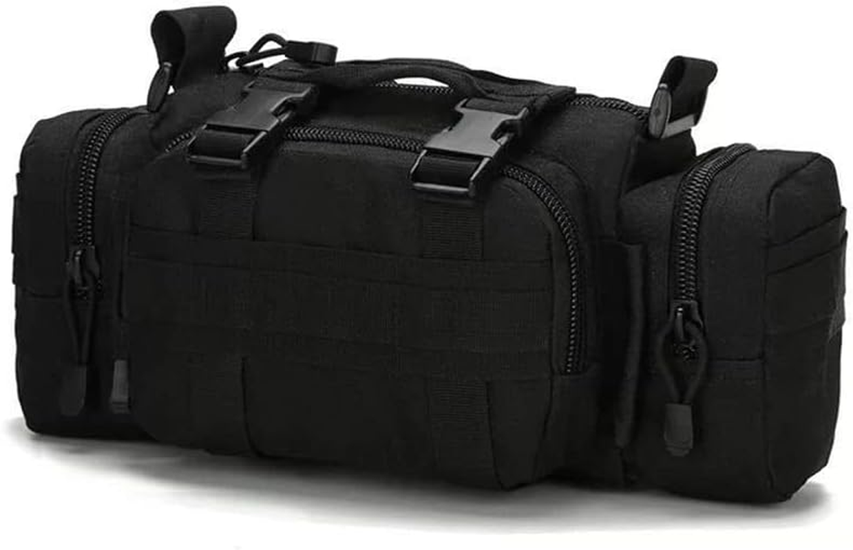 (Khaki) Outdoor Military Tactical Waist Bag Camping Shoulder Chest Bag Fanny Pack A++