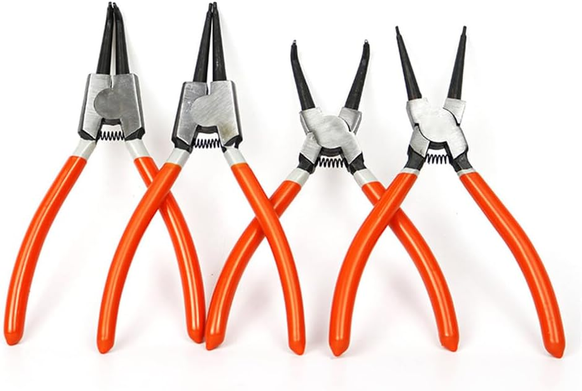External Straight Snap Ring Pliers Circlip Pliers Internal External Bent Straight Snap Ring Tool Set 4 Types