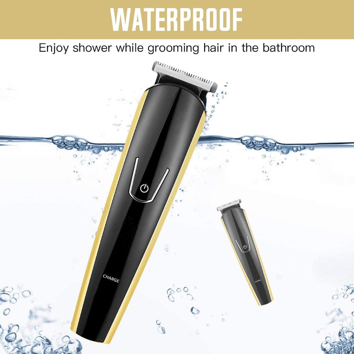 5-In-1 Beard Trimmer for Men - Hair Clippers Cordless, Electric Grooming Kit for Bear/Hair/Face/Nose/Ear, USB Rechargeable Waterproof Body Hair Trimmer for Quick Cut, Gifts for Husband Father image number 3