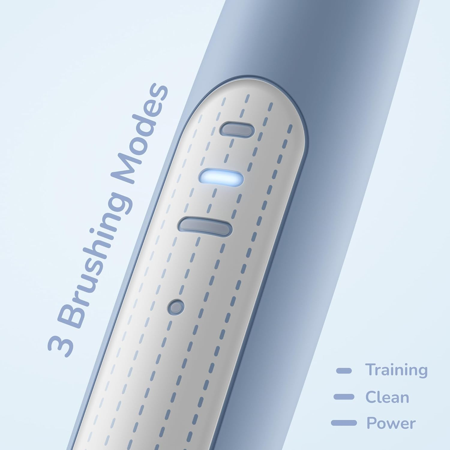 Ordo Squishmallows Electric Toothbrush, Sonic Toothbrushes for Kids, Rechargeable, 3 Brushing Modes, over 5 Weeks Battery Life Extra Brush Head Included, Gift for Kids Aged 4 Years and Up, Samir - Blue image number 3