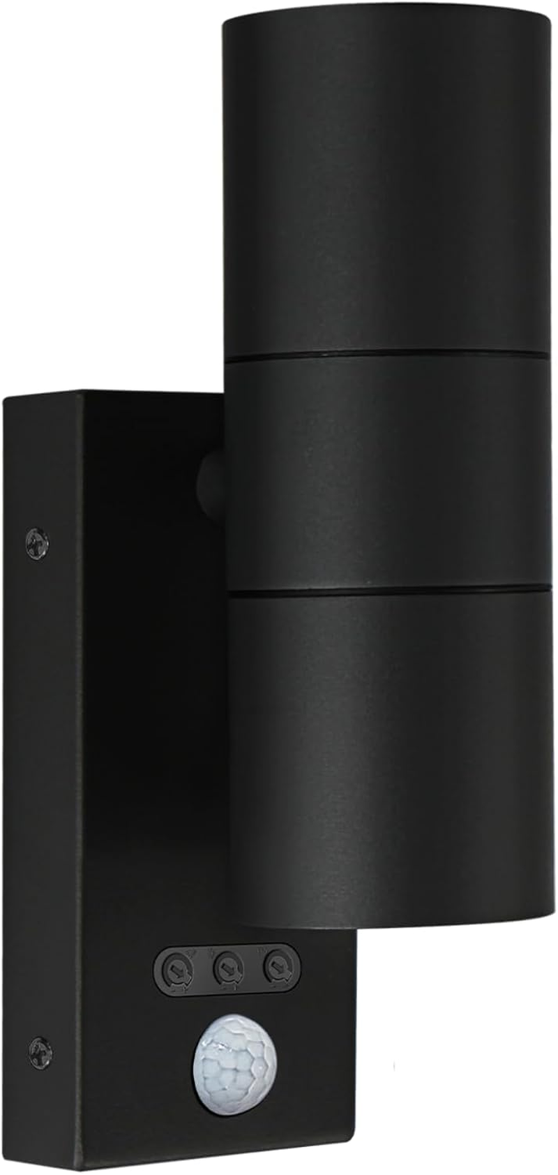 Kerry outside Wall Lights with Sensor, IP65 Waterproof up down Outdoor Lighting, External Pir Wall Mount Security Light, Black Stainless Steel Exterior Light Mains Powered for Front Door (Bulb Excl.) image number 2