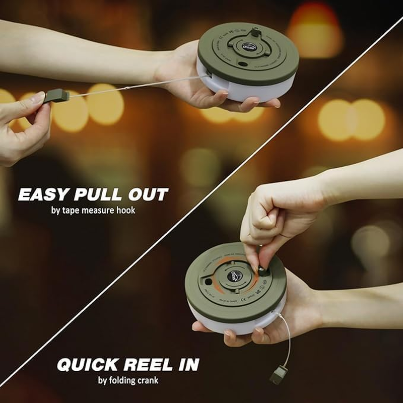 Roll up 2 in 1 Camping Lights Str-Ing Rechargeable Portable for Outdoor Indoor Holiday Festival Decoration - Warm White 33Ft image number 3