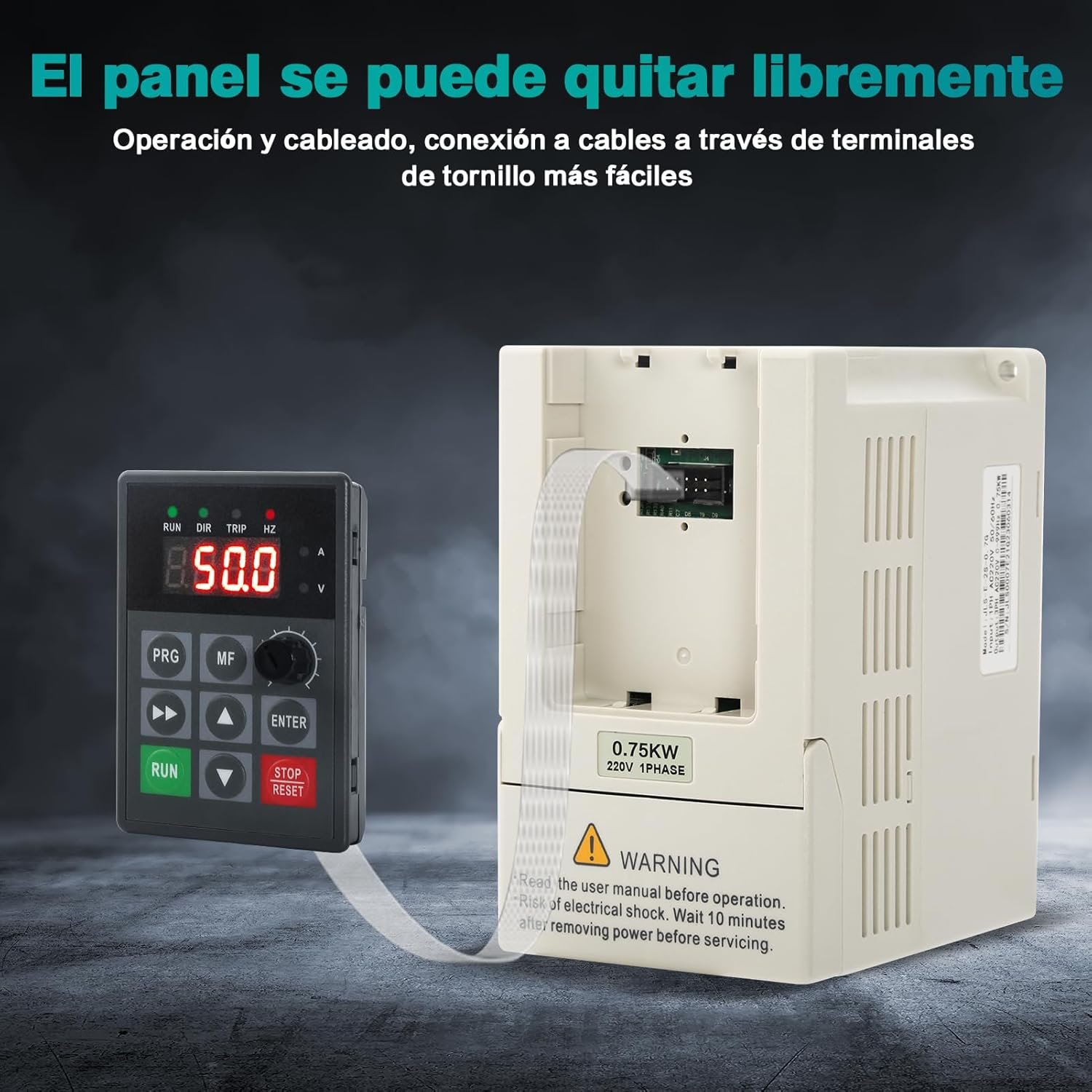 220V Frequency Converter, 0.75KW 1Phase Input 3 Phase Output Variable Frequency Drive, VFD Inverter Frequency Converter Motor Speed Controller for Spindle Motor Speed Control image number 3