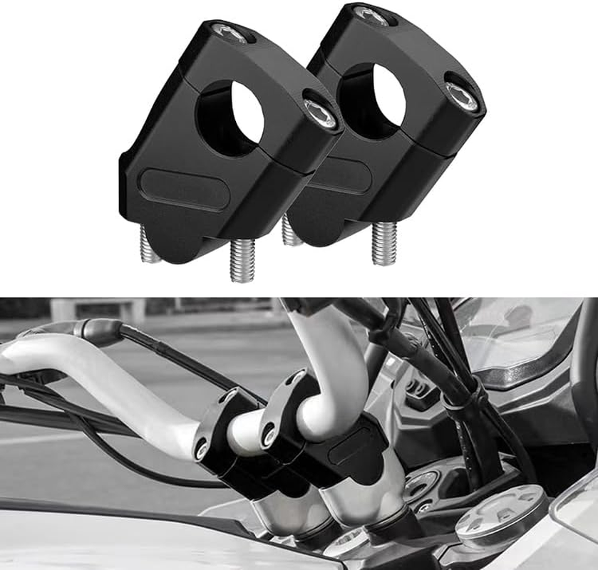 7/8" Universal Handlebar Bar Risers Motorcycle Bar Clamps 7/8" Bar for Motorbike Pit Dirt Bikes Black Riser Height 38Mm (1.5 "), 18Mm (0.71") Backward or Forward