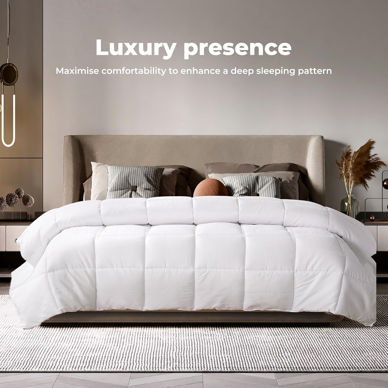 Dreamz 200GSM Recycled Fiber Quilt Microfiber Summer Bedding Quilts Throw Blanket Doona, Recycled Fiber Filling, Soft Cover, Machine Washable, for Sleeping,Breathable(King Single)