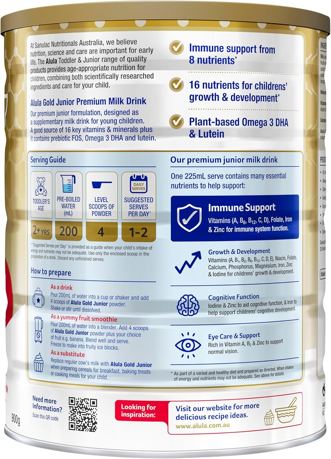 ALULA Gold Stage 4 Junior Milk Drink 2YEARS+ image number 5