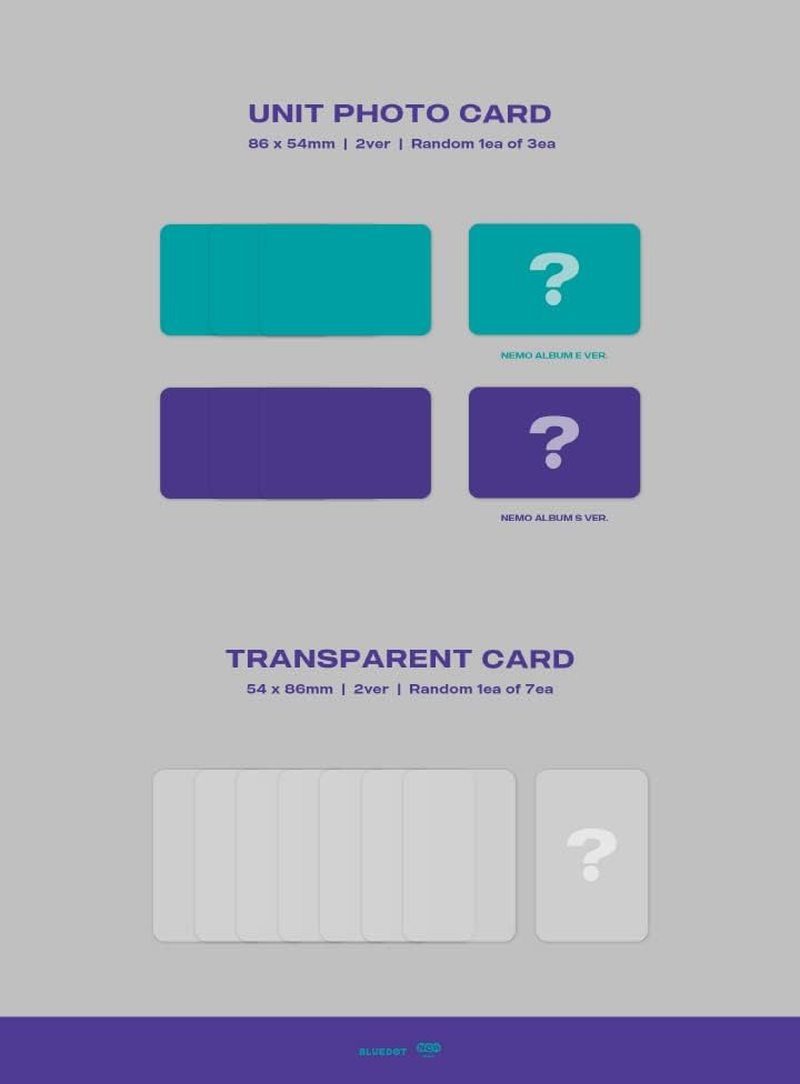 JUST B = (NEUN) 3Rd Mini Album NEMO Platform Version Random Cover NEMO Card+1P Photocard+1P Unit Photocard+1P Transparent Card+Tracking Sealed