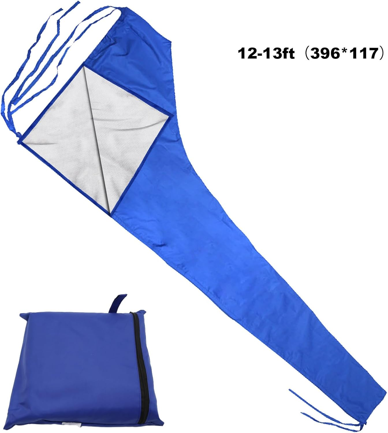 SYOWADA 12-13Ft Waterproof Sail Cover Boom Mainsail Cover Uv Protection Mainsail Cover 420D Oxford Cloth Kayak Covers for Sailboat (12-13Ft) image number 2