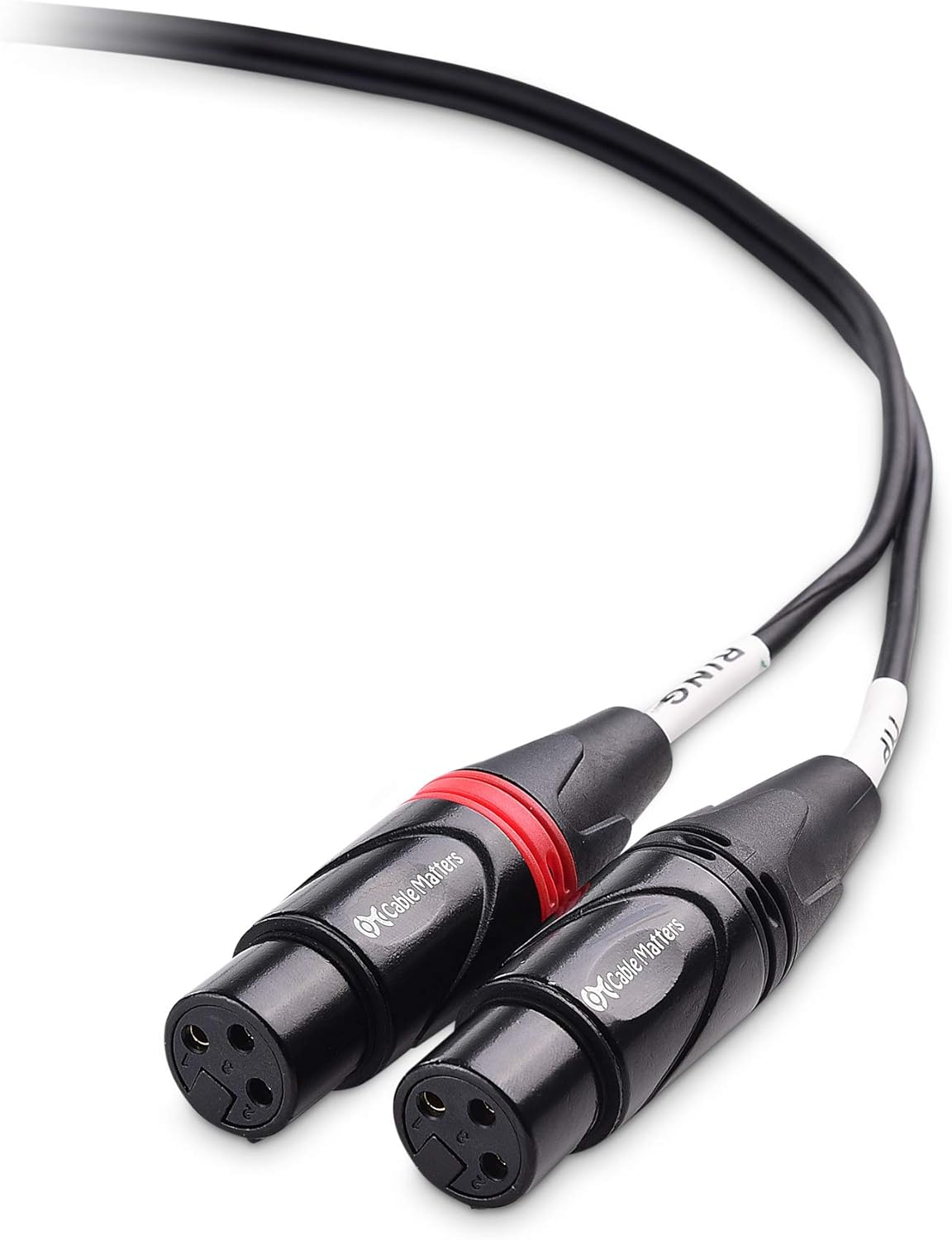 Cable Matters 3.5Mm 1/8 Inch TRS to 2 XLR Cable 6 Ft, Male to Female Aux to Dual XLR Breakout Cable image number 3