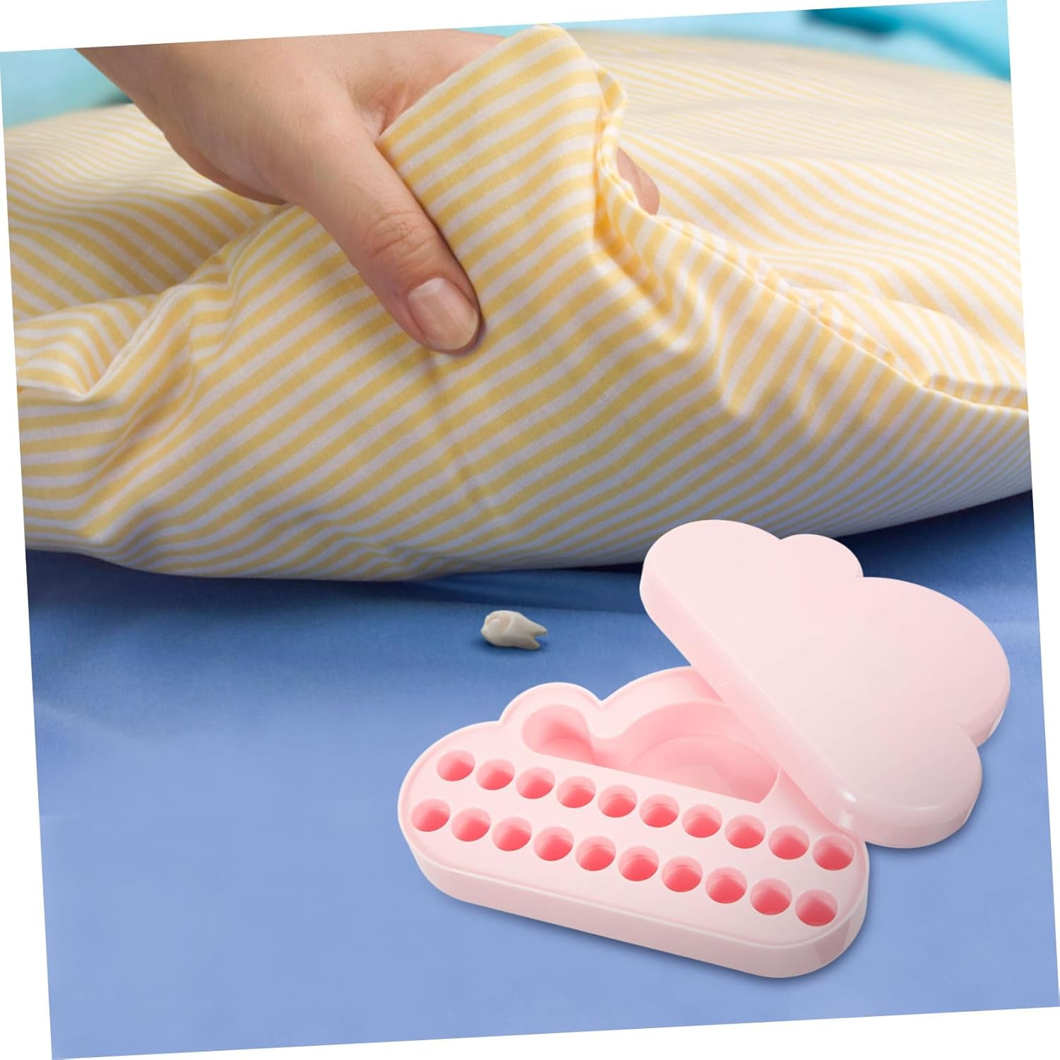 Cabilock Tooth Box Removable Lid Boys and Girls Teeth Storage Case Plastic Organizer image number 3