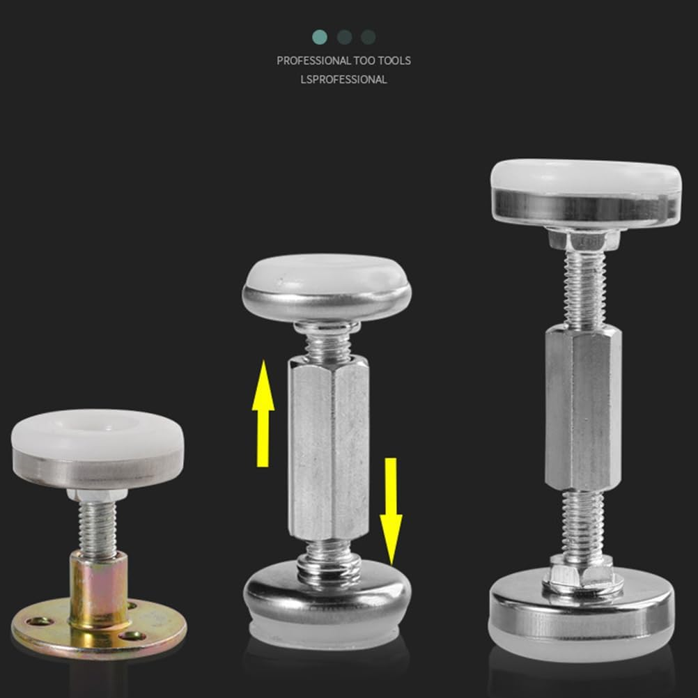 Ciieeo 2Pcs Stainless Steel Bedside Fixer Adjustable Anti-Sloshing Actuator Wall Stabilizer Sturdy Anti-Slip Tool for Home Bedroom for Bed Sofa and Chairs image number 5