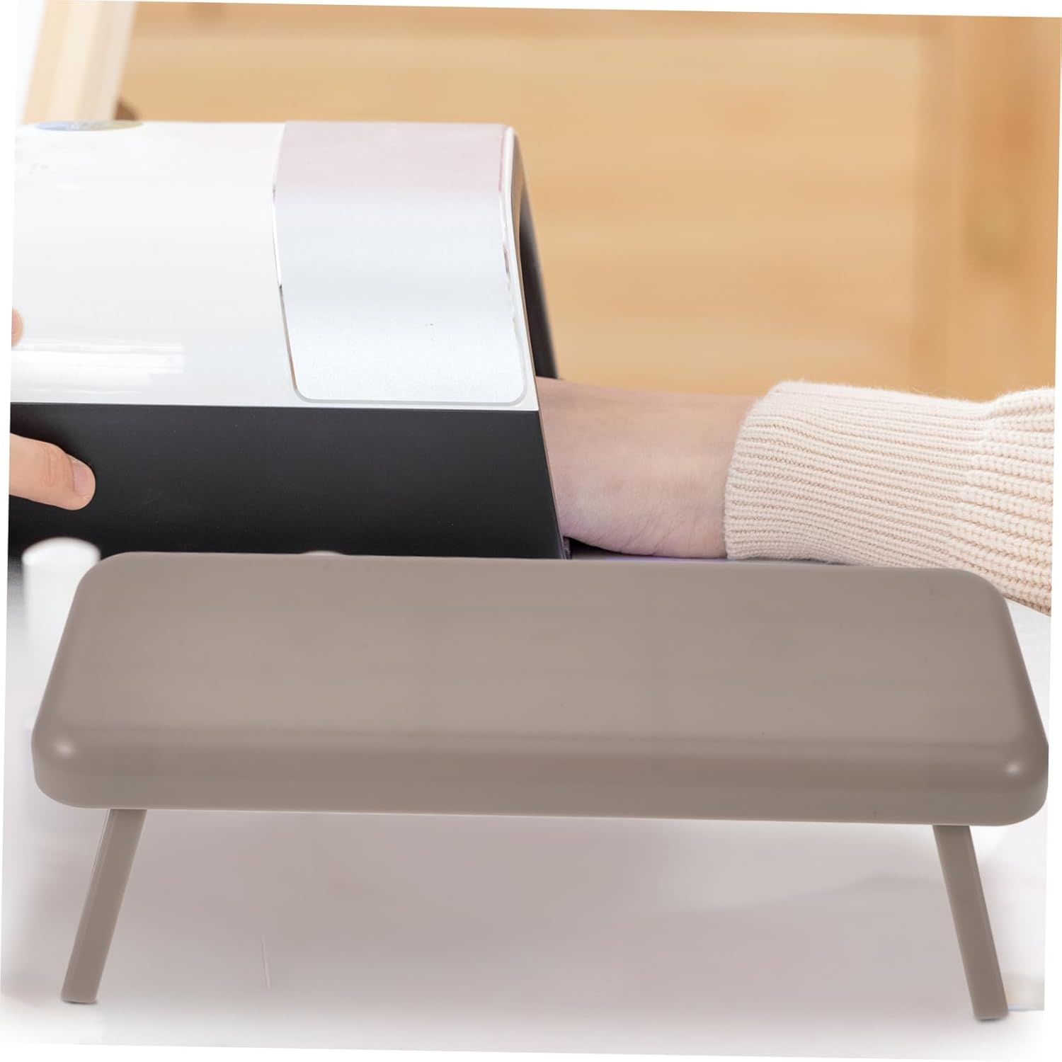 Minkissy Manicure Hand Pillow Nail Art Arm Rest Comfortable Wrist Support Brown