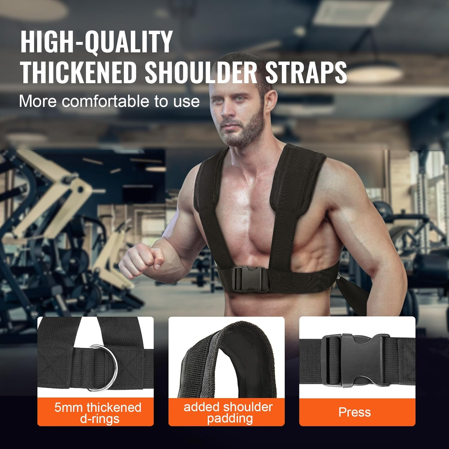 VEVOR Weight Training Pull Sled, Fitness Strength Speed Training Sled, Steel Power Sled Workout Equipment for Athletic Exercise and Speed Improvement image number 4