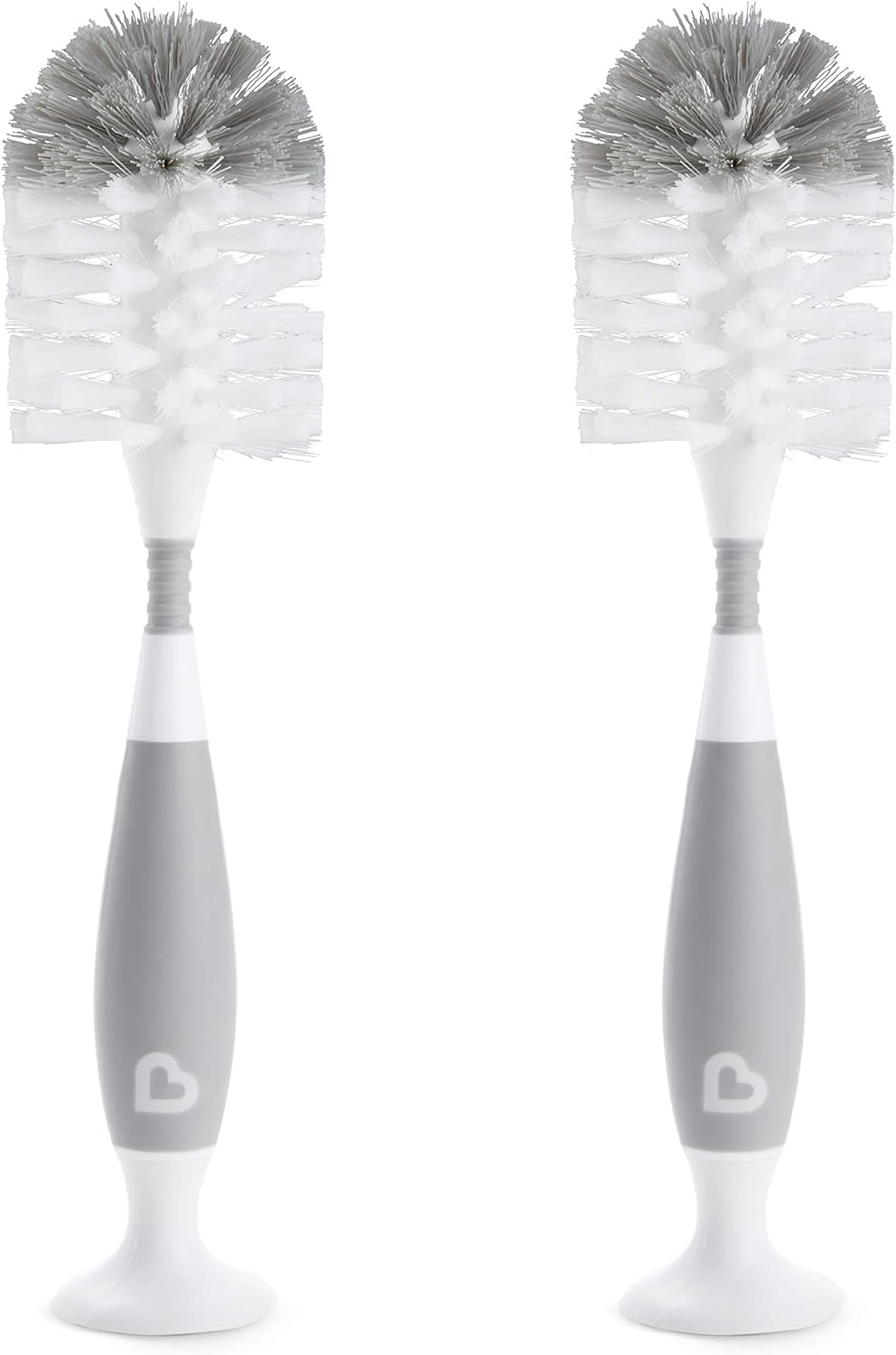 Munchkin Bristle Bottle Brush, Grey, 2 Pack