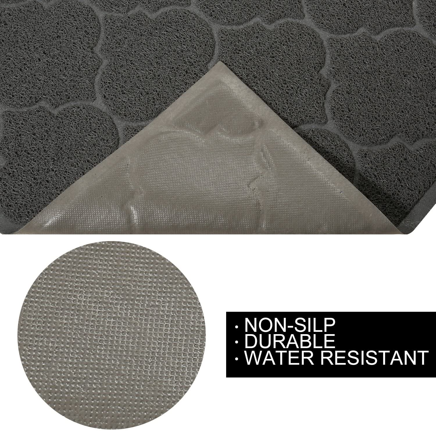 Cat Litter Mat, XL Super Size, Phthalate Free, Easy to Clean, 46X35 Inches, Durable, Soft on Paws, Large Litter Mat. image number 2