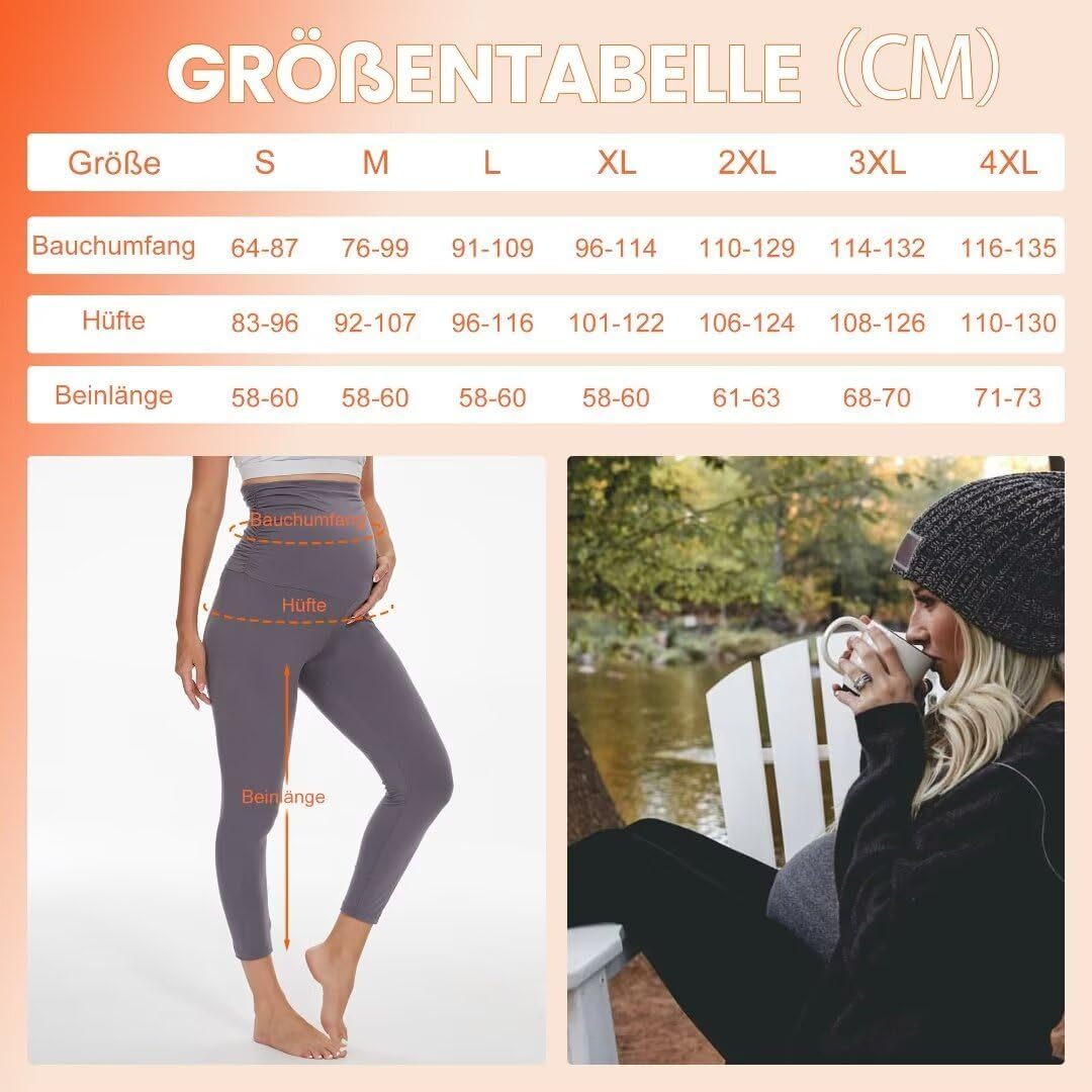 QGGQDD Thermo Umstandsleggings Damen High Waist Schwangerschaftsleggings Warme Leggings Schwangerschaft Winter F&uuml;r Zuhause Sport image number 5