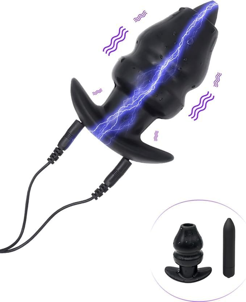 Electric Shock Soft Silicone Plug Butt Plug, E-Stim Anus Mas-Sager, Multi-Frequency Electric Stim-Ulation Anal Plug Dilator, Electric Shock Butt Plug Vibrators SM Sex Toy for Men image number 5