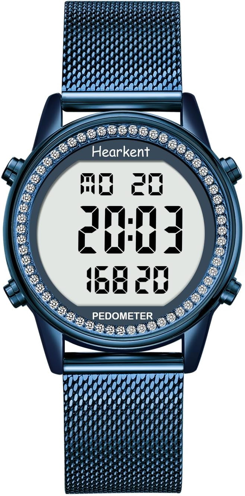 Women Pedometer Watch for Walking, Step Counter for Women, Sport Watch with Calories Counter, Large Number Display Wrist Watch, 30M Waterproof Step Tracker Watch