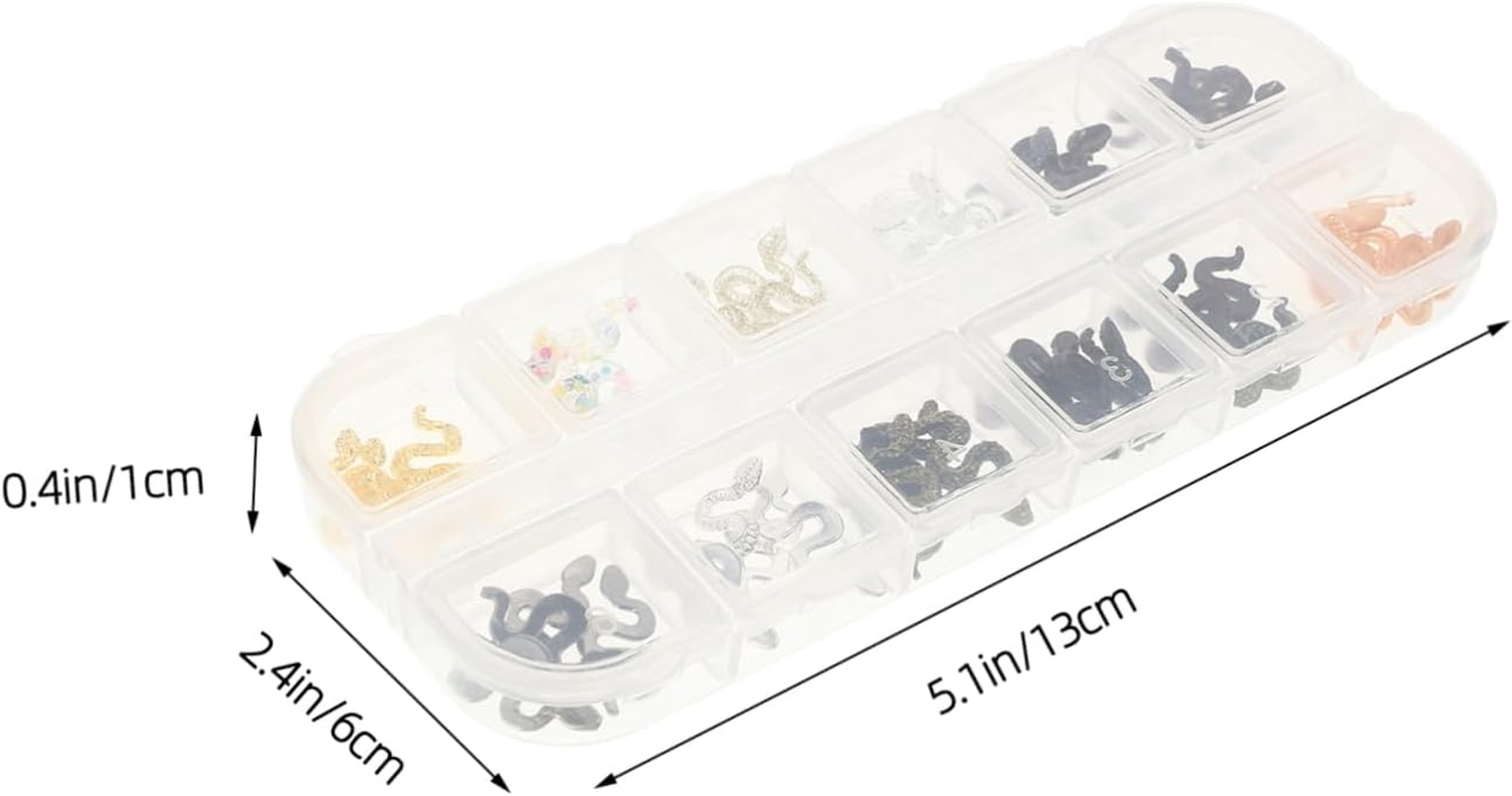 MUSISALY Snake Charm Nail Art Jewels for Women Gothic Nail Charms Resin Manicure Decorations for Fake