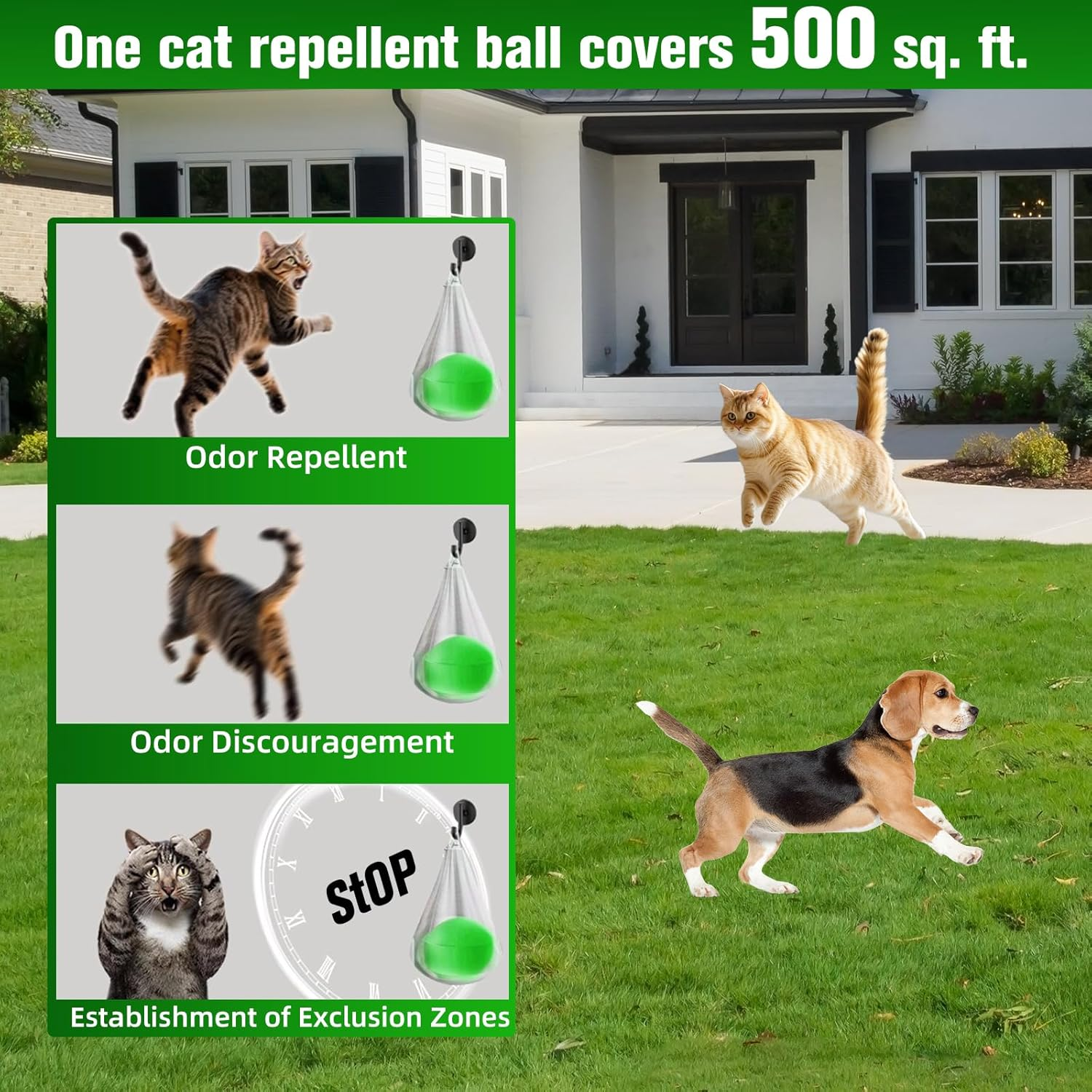 Natural Peppermint Cat & Dog Repellent, 9 Pack &ndash; Plant-Based Formula, Safe for Pets & Kids, 6-Month Protection, Indoor & Outdoor Use for Yard, Garden, Furniture image number 5