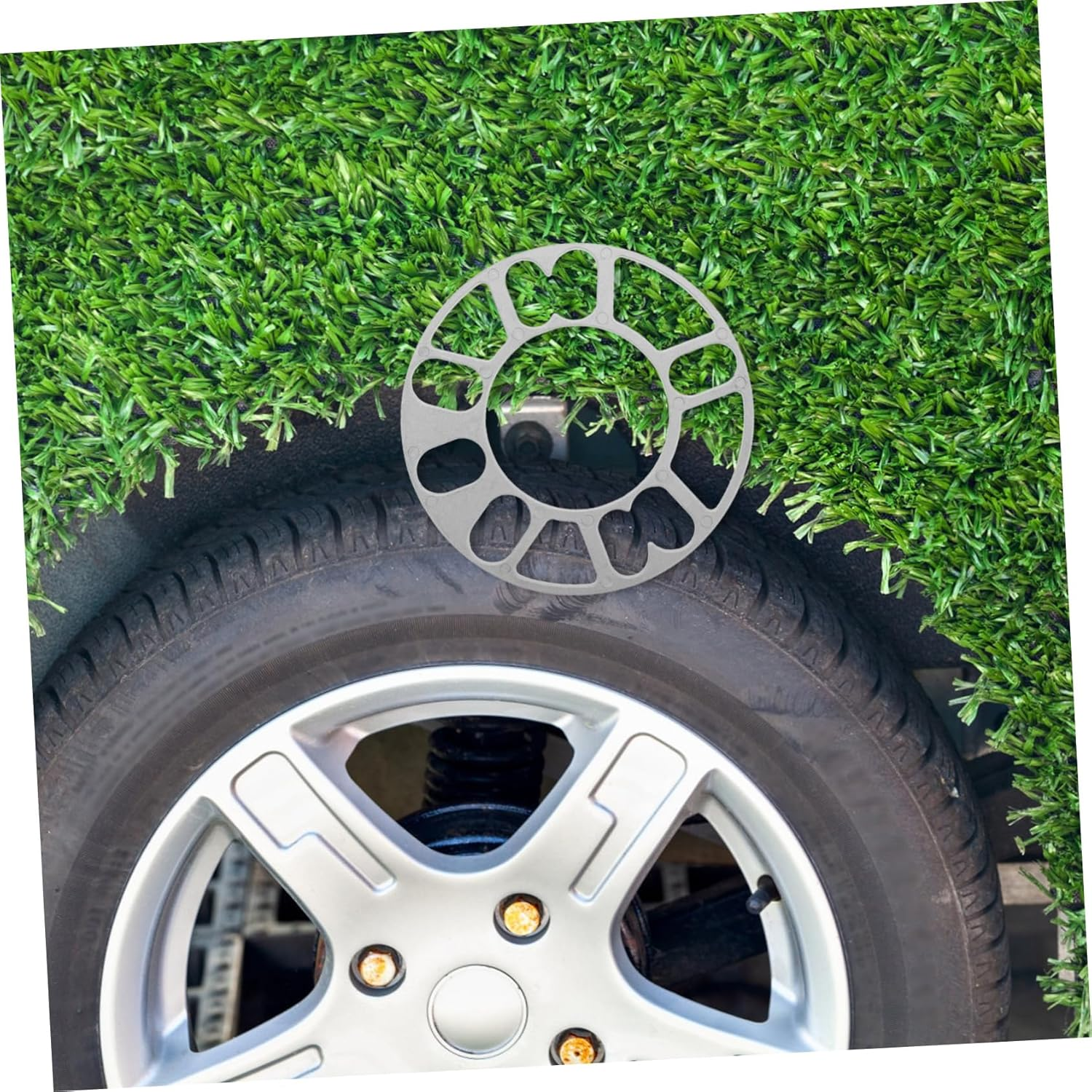 Mikinona Wheel Spacers for Car and Truck 3Mm Metal Plate Hub Adapter Automotive Wheel Spacer Plate Vehicle Part Hub Centric Replacement image number 1