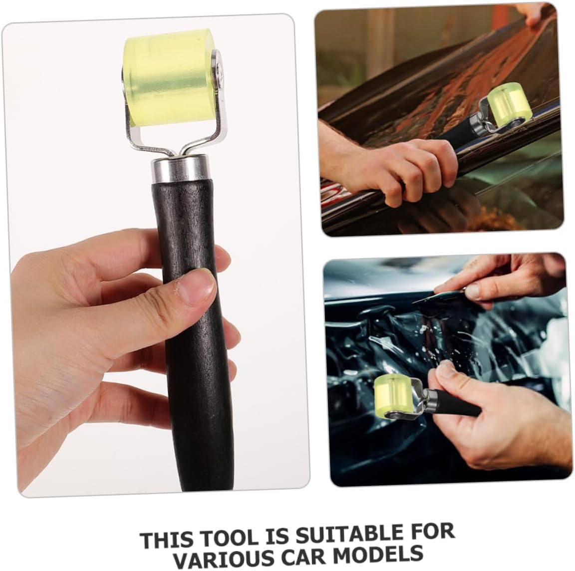 JECOMPRIS Soundproof Silencer Car Audio Sound Deadening Roller Seam Roller Hand Deading Wheel Automotive Vibration Damping for Vehicle Noise Reduction Interior image number 1