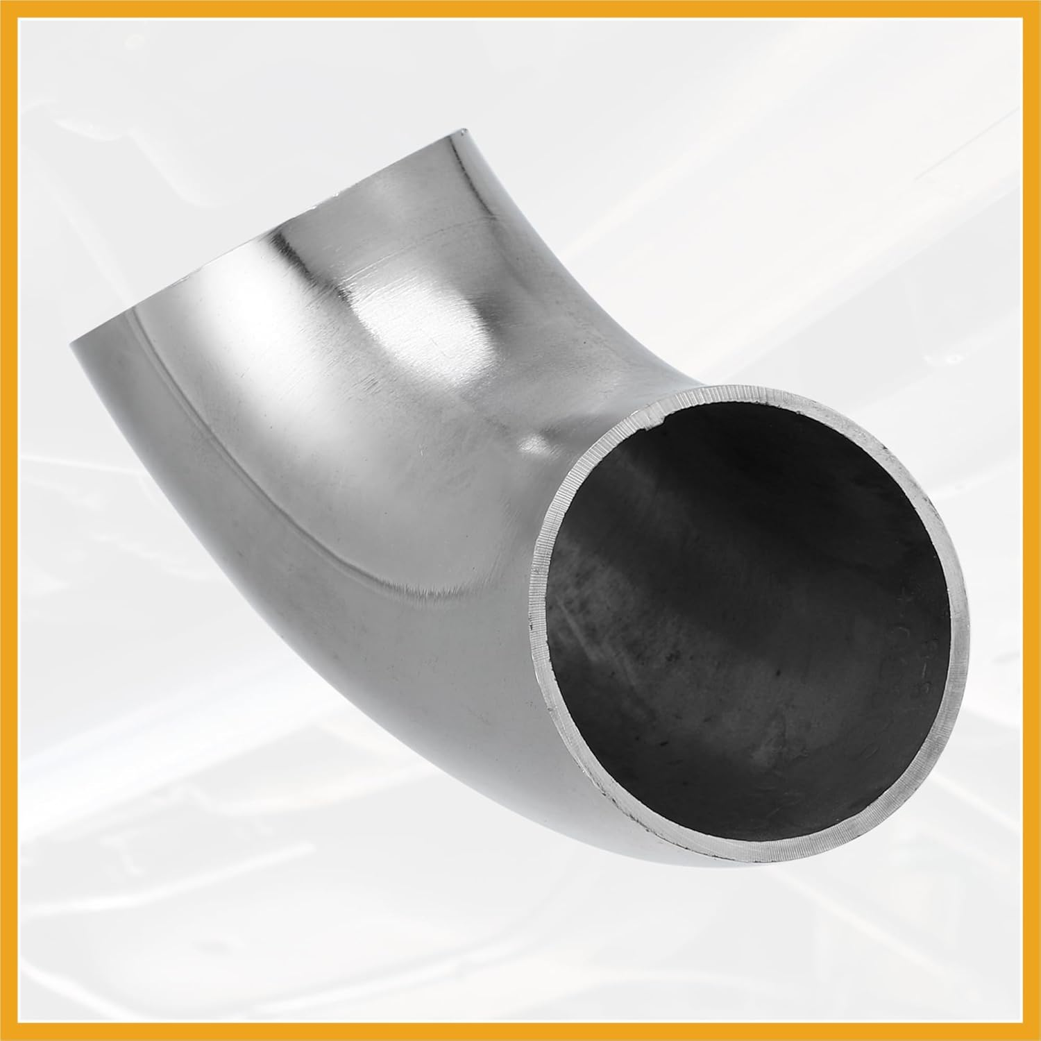 1Pcs OD 1.5 Inch 90 Degree Mandrel Bend Elbow SS304 Stainless Steel Bend Tube Exhaust Elbow Pipe for Car Modified Exhaust System 1.5" Piping Silver Tone image number 1