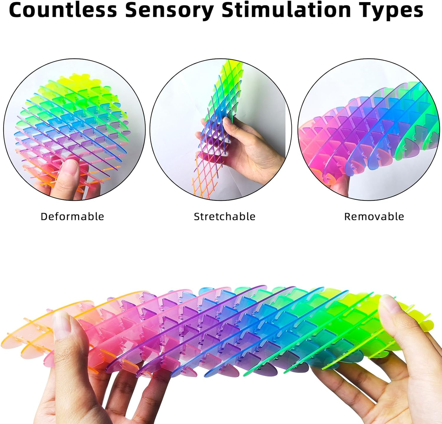 Fidget Worm, 2 PCS Funny Pocket Fidget Sensory Stress Relief Toys for Adults, Office Desk Toys image number 5