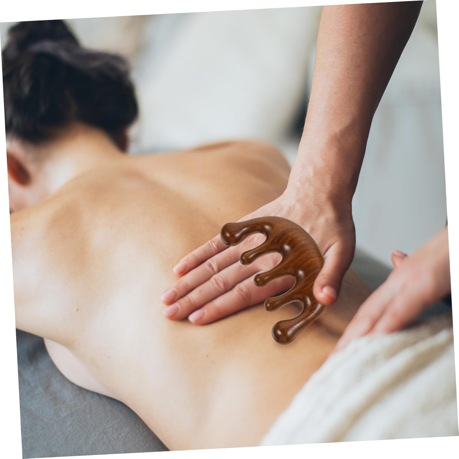 MOTHNUR Unique Shaped Wooden Comb Scalp Massage Tool for Circulation and Relaxation Craftsmanship for Home Use