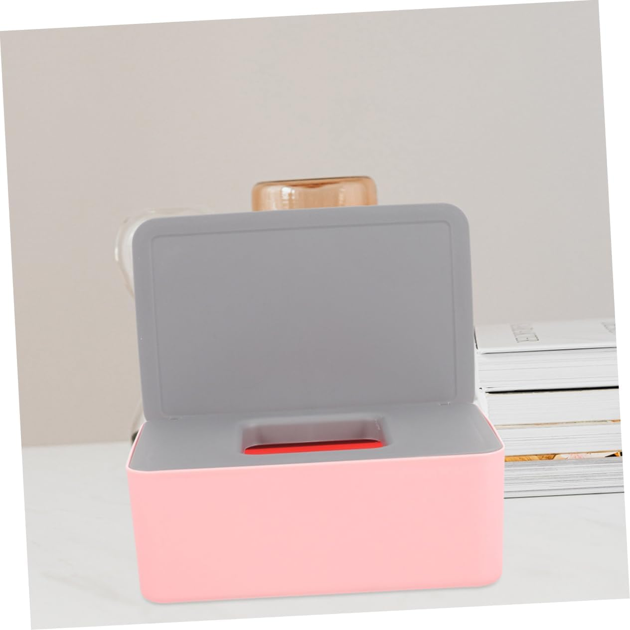 Amosfun 2Pcs Portable Wet Wipes Box Reusable Wipes Container Household Wet Tissue Case image number 4