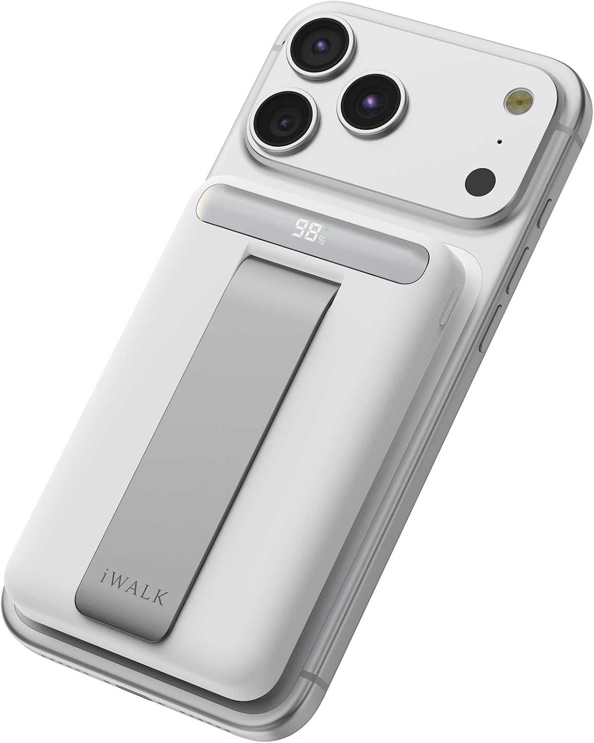 Iwalk Qi2 Certified 15W Magnetic Wireless Power Bank, 10000Mah Portable Charger with Adjustable Stand & LED Display, Fast Charging for Iphone 16/15/14/13/12 Pro/Pro Max/Plus/Mini