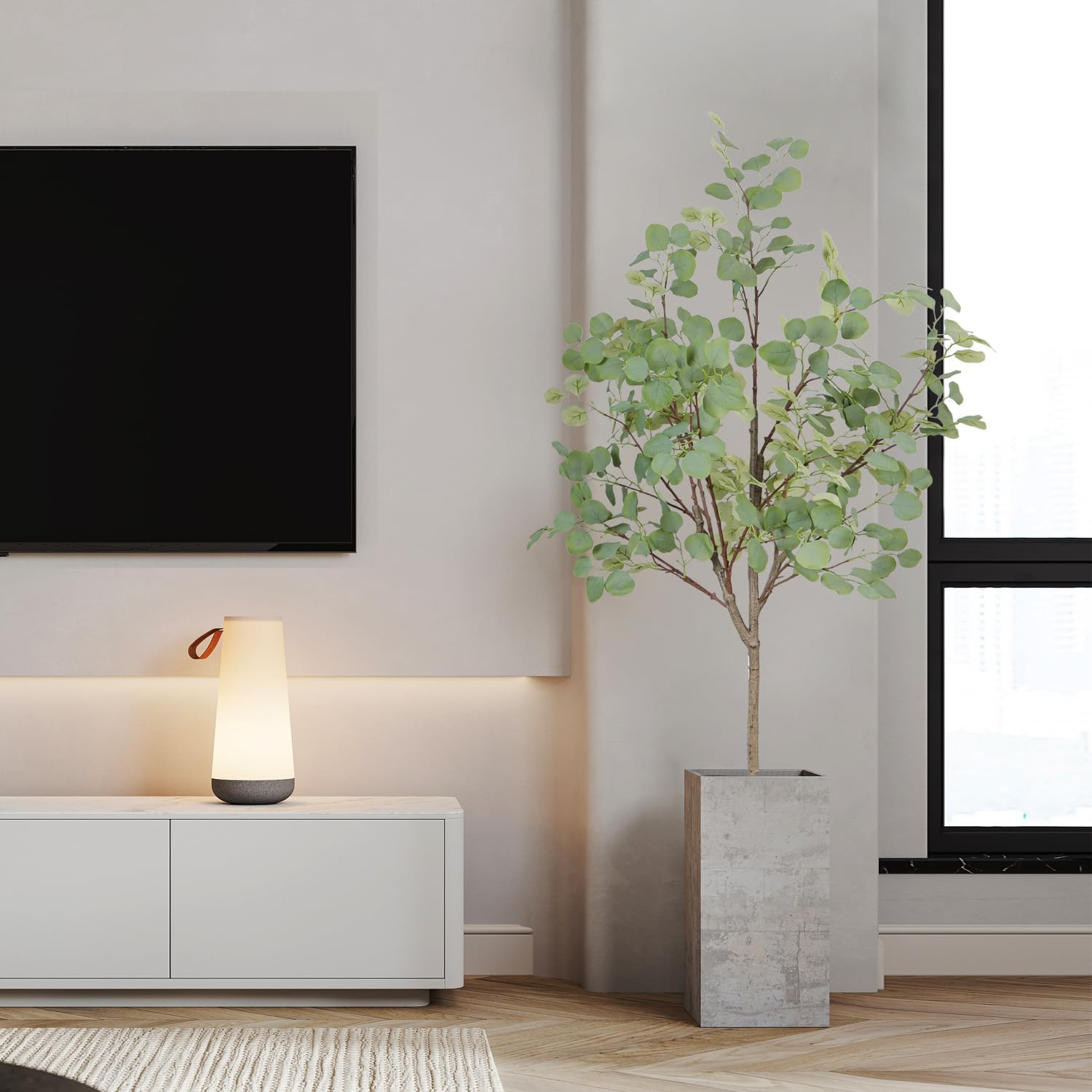 Artigreen Artificial Olive Tree,5Ft/150Cm Tall Nearly Natural Fake Plant Faux Olive Plants，Fake Topiary Silk Tree with Wood Branches and Fruits for Home Office Decor Indoor,Housewarming Gift image number 3