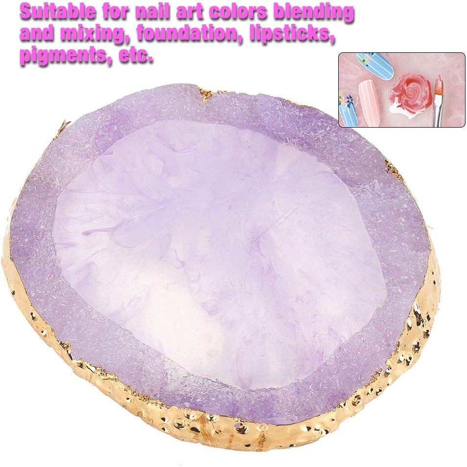 Generic Resin Nail Art Palette Professional Texture Mixing Foundation Lipsticks Color Dish for Manicure Resin Stone Nail DIY Tool Golden for Art Salon (Black) - Green image number 7