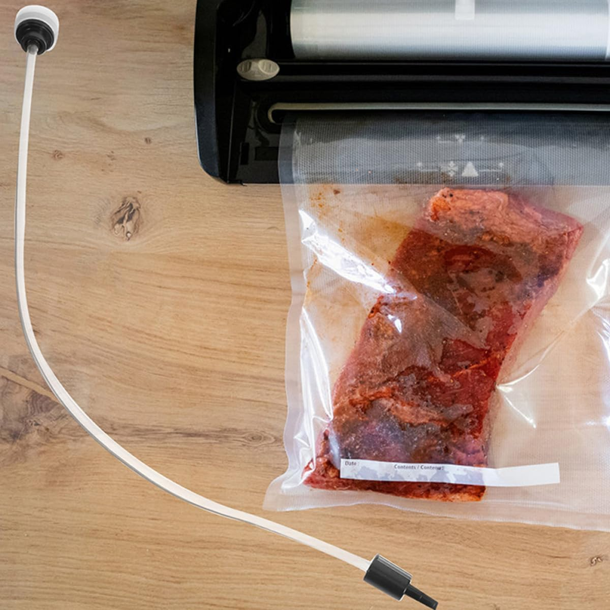 VALICLUD 3Pcs External Vacuum Sealer Hose Kit for Food Storage Vacuum Conduit with Enhanced Seal Space-Saving Organized Tube for Jars and Containers image number 3