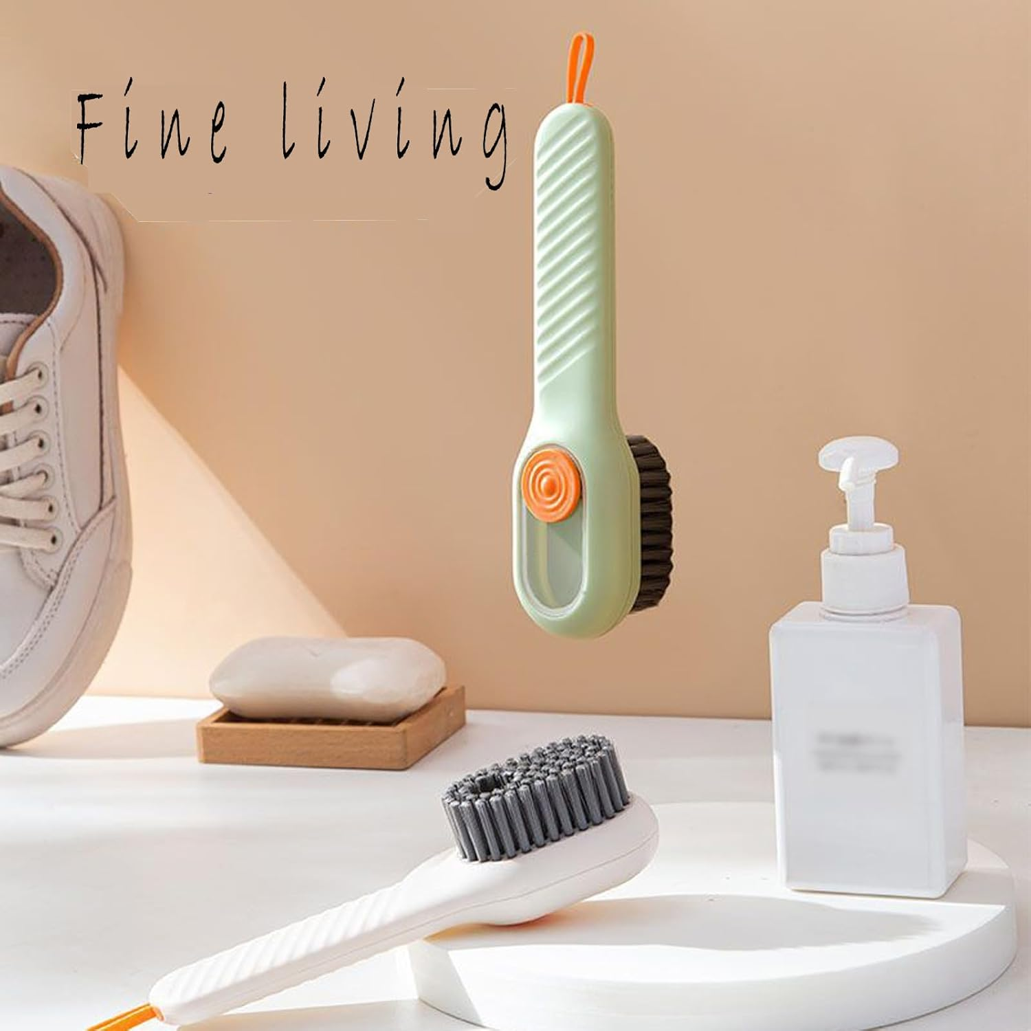 4Pcs Household Soft Bristle Cleaning Brush, Multifunctional Shoe Brush with Liquid Box, Multi-Function Hydraulic Cleaning Brush image number 3