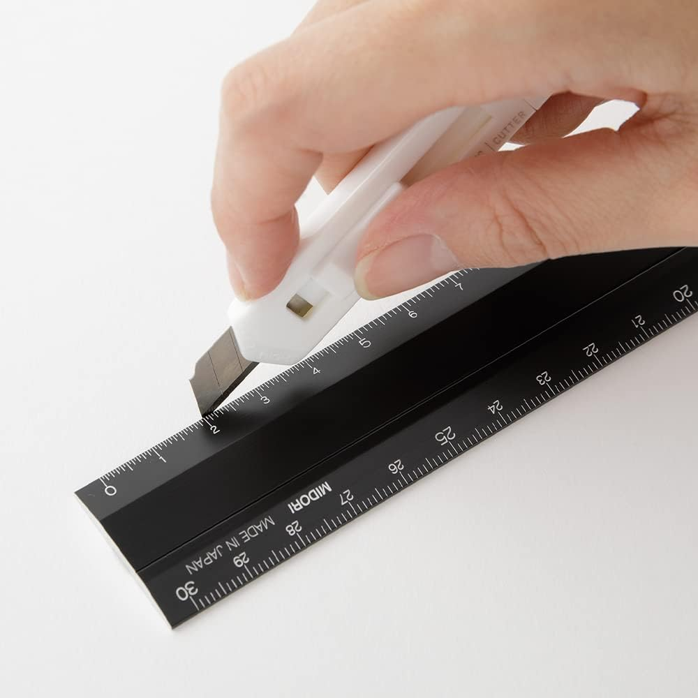 DESIGNPHIL 42286006 Midori Ruler Aluminum Multi Ruler, 11.8 Inches (30 Cm), Black A - Tea image number 4