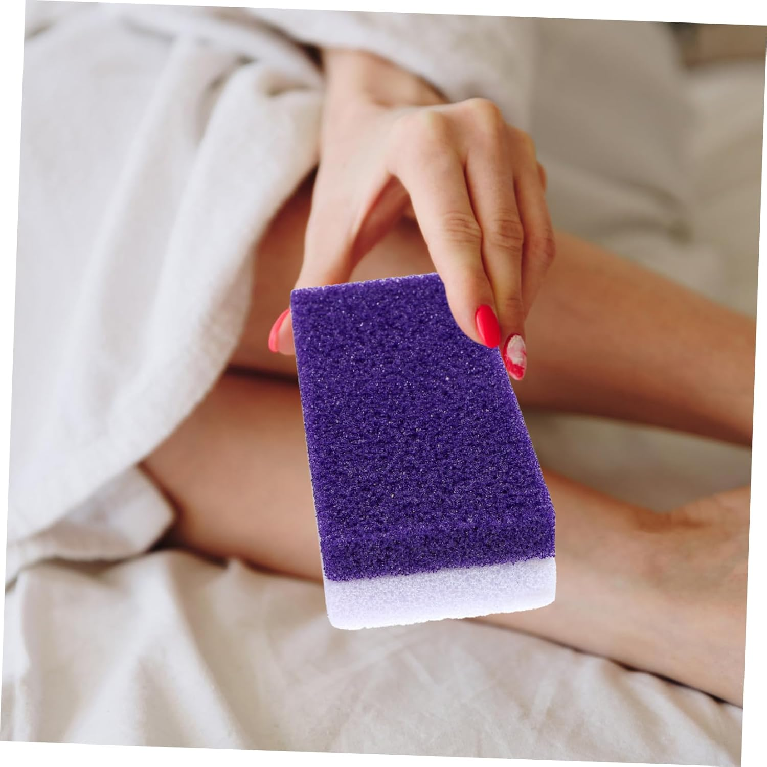 VICASKY 2Pcs Foot Pumice Stone Exfoliating Tool Skin Scrubber for Heel Callus Removal Eco- Pedicure Tool Portable Comfortable Grip image number 1