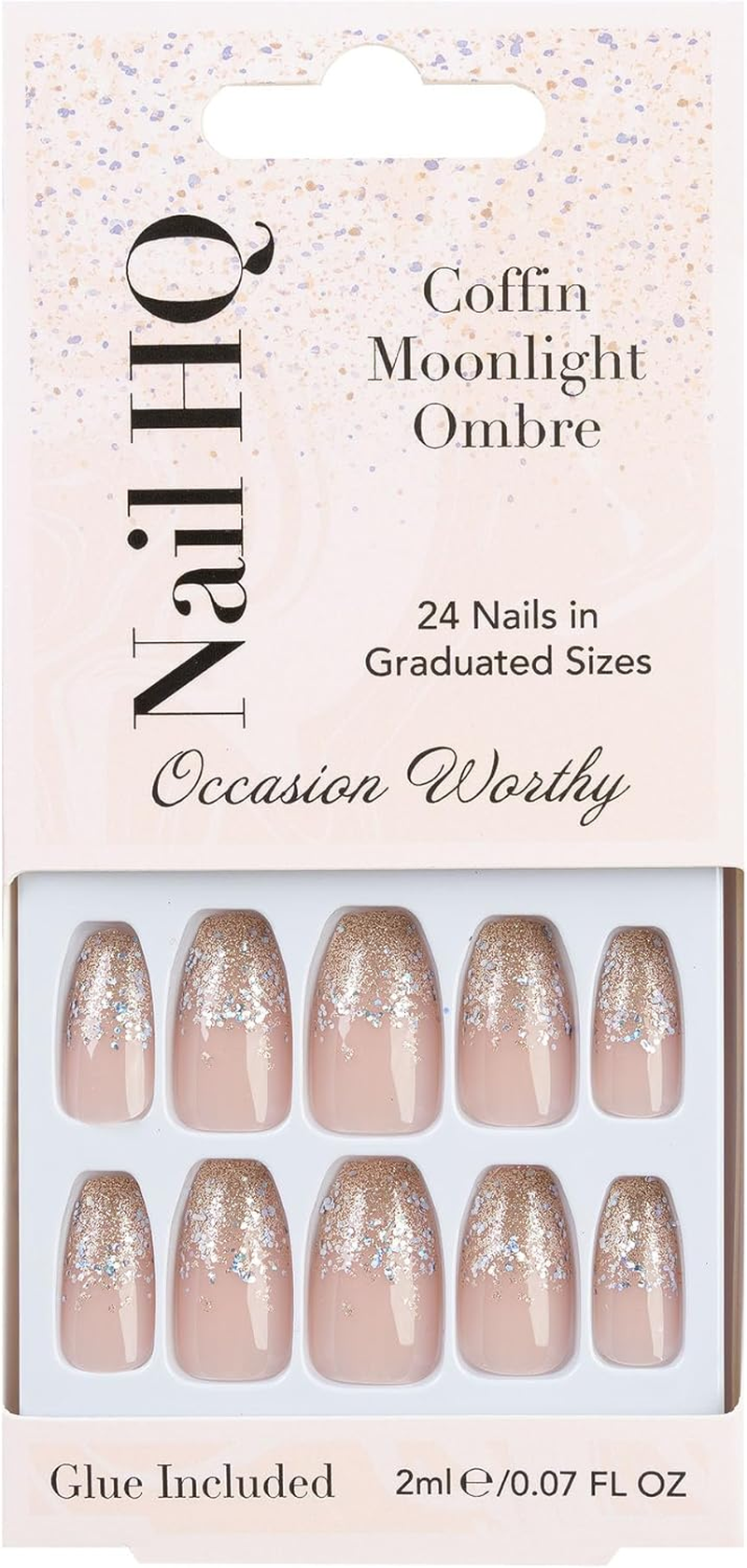 Nail HQ Almond Sweetheart French Nails (24 Pieces)